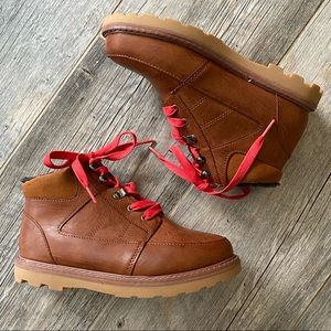 Cat & Jack Boys Brown Lace up Boot